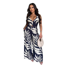 Load image into Gallery viewer, Leaf Print Halter Top Set-Modern Baby Las Vegas
