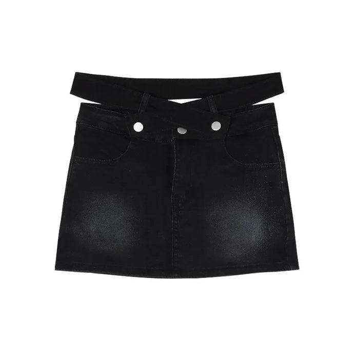 Hollow Out Denim SKirt-Modern Baby Las Vegas