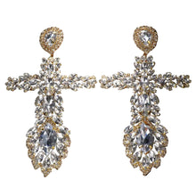 Load image into Gallery viewer, Big Cross Dangle Earrings
