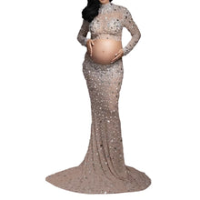 Load image into Gallery viewer, Pearl Beaded Maternity Dress Set
