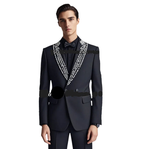 Luxury Crystal Hollow Back Tuxedo-Modern Baby Las Vegas