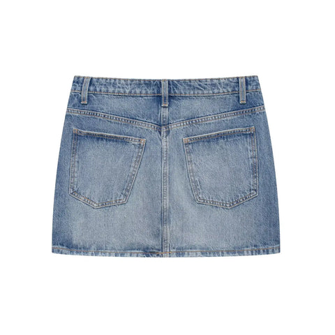 Irregular Denim Skirt-Modern Baby Las Vegas