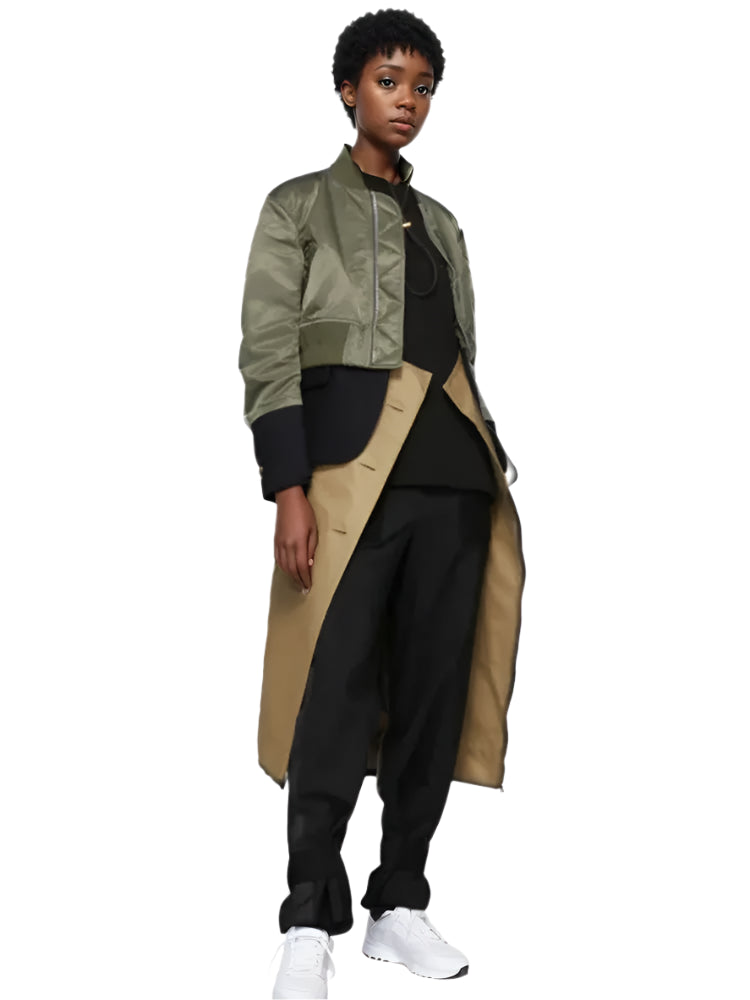 Color Patch Trench Coat