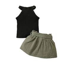 Load image into Gallery viewer, Green Button Skirt Set
