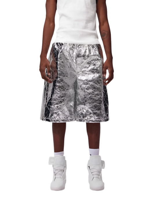 Crinkled Baggy Metallic Boxer Shorts-Modern Baby Las Vegas
