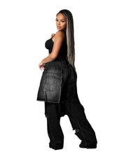 Load image into Gallery viewer, Ripped Patch Layered Denim Jeans
