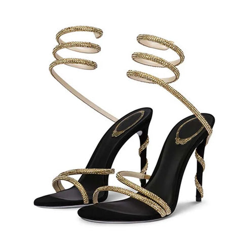 Crystal Wrap Sandals-Modern Baby Las Vegas
