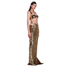 Load image into Gallery viewer, Gold Hollow Out Sequin Dress Set
