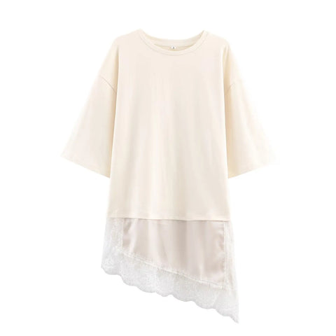 Lace Patch Pop Out Top