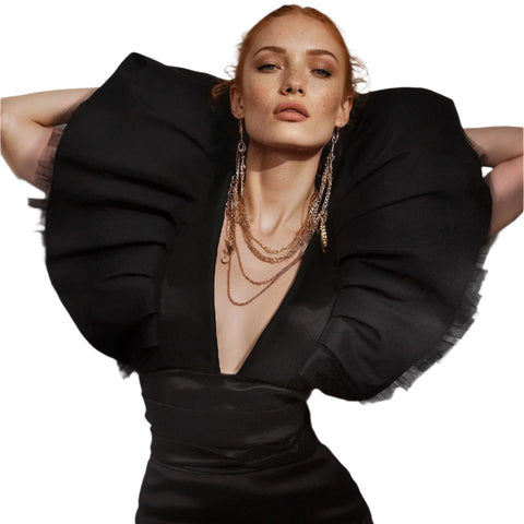 Couture Flared Sleeve Top-Modern Baby Las Vegas