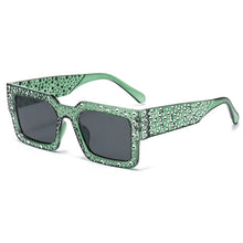 Load image into Gallery viewer, Luxury Beaded Speckled Square Sunglasses

