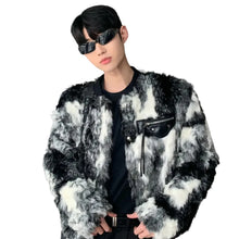 Load image into Gallery viewer, Tie Dye Faux Fur Coat
