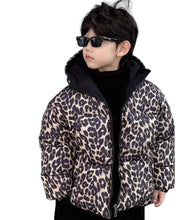 Load image into Gallery viewer, Short Leopard Puffer Coat
