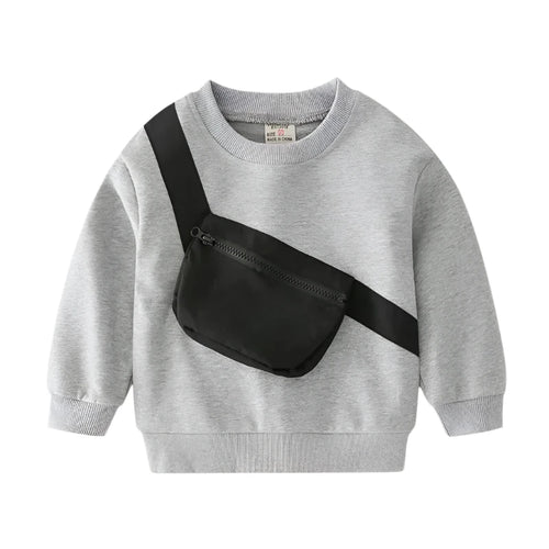 Grey Bag Sweatshirt-Modern Baby Las Vegas