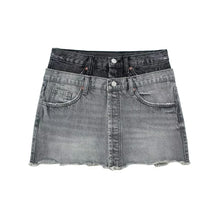 Load image into Gallery viewer, Patch Contrast Denim Mini Skirt
