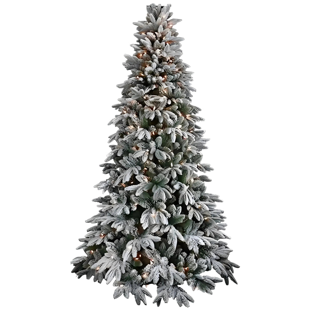 Luminous flocked Christmas Tree