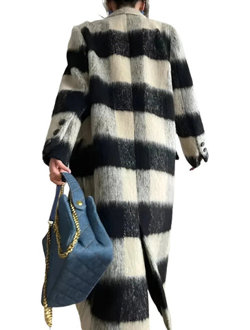 Retro Plaid Wool Coat-Modern Baby Las Vegas