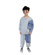 Load image into Gallery viewer, Patch Denim Sweatsuit
