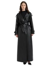 Load image into Gallery viewer, Long Belted Leather Coat
