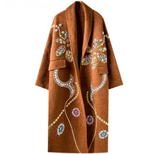 Load image into Gallery viewer, Colored Crystal Wool Trench Coat | Modern Baby Las Vegas
