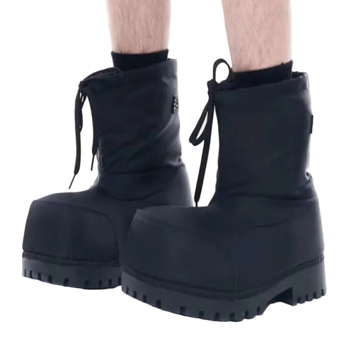 Drawstring Puffer Boots