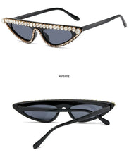 Load image into Gallery viewer, Crystal Diamond Cat Eye Sunglasses
