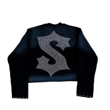 Load image into Gallery viewer, Black Studded Long Sleeve Top
