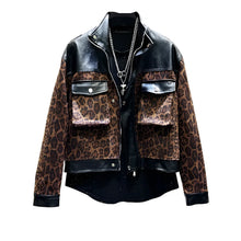 Load image into Gallery viewer, Retro Patch Leopard Print Jacket
