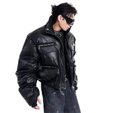 Load image into Gallery viewer, Double Zipper Leather Coat
