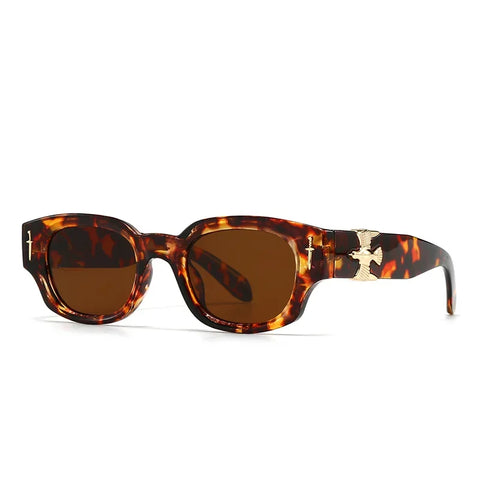 Luxury Square Gold Eagle Sunglasses-Modern Baby Las Vegas