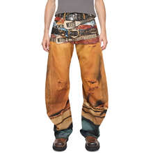 Load image into Gallery viewer, Digital Printed Multi-Belt Denim Jeans
