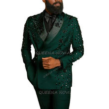 Load image into Gallery viewer, Black Crystal Beaded Suit
