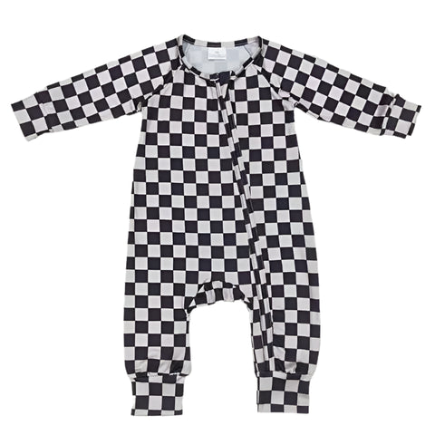 Printed Zipper Romper-Modern Baby Las Vegas