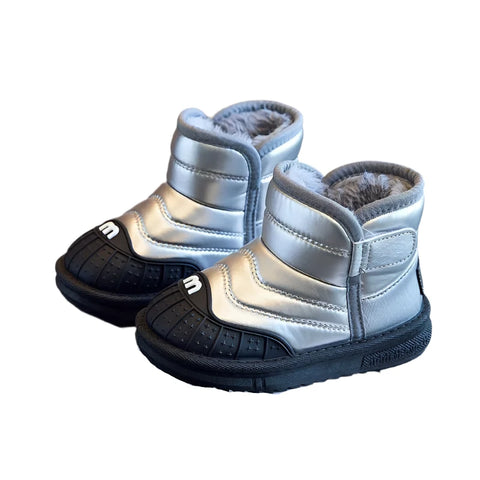 Ribbed Leather Plush Boots-Modern Baby Las Vegas