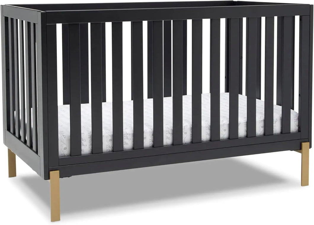 4-in-1 Bronze Accent Wooden Convertible Crib