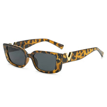 Load image into Gallery viewer, Gold V Rectangle Sunglasses
