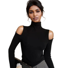 Load image into Gallery viewer, Pop Out Shoulder Turtleneck
