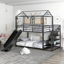 Load image into Gallery viewer, Twin House Bed With Ladder And Slide
