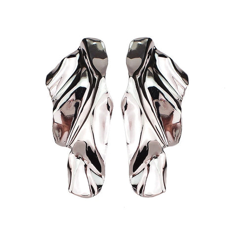 Irregular Metal Earrings-Modern Baby Las Vegas