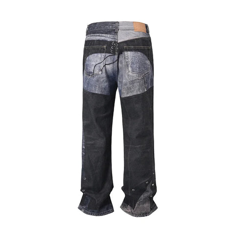 Vintage Western Printed Trouser Denim Jeans-Modern Baby Las Vegas