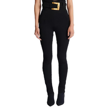 Load image into Gallery viewer, Gold Belt Buckle Pant Leggings
