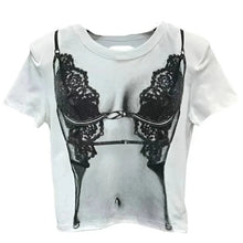 Load image into Gallery viewer, Lace Lingerie Print T-Shirt
