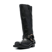 Load image into Gallery viewer, Square Toe Belted Buckle Boots
