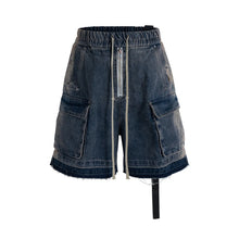 Load image into Gallery viewer, Distressed Pocket Denim Shorts
