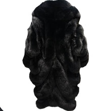 Load image into Gallery viewer, Ribbed Draped Fur Coat
