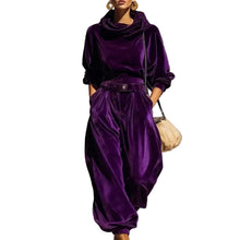 Load image into Gallery viewer, Velvet Hooded Sweatsuit
