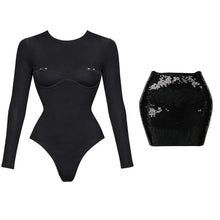 Load image into Gallery viewer, Pierced Sequin Swimwear Collection
