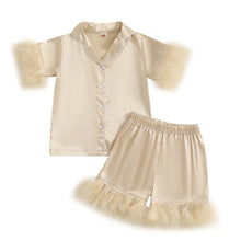 Load image into Gallery viewer, Satin Lined Pajama Shorts Set
