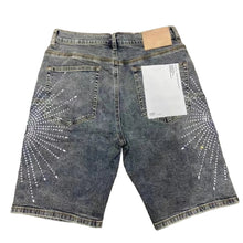 Load image into Gallery viewer, Starburst Crystal Denim Shorts-Modern Baby Las Vegas
