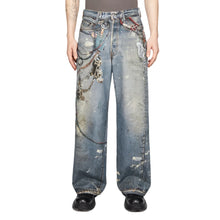 Load image into Gallery viewer, Chain Print Washed Baggy Jeans
